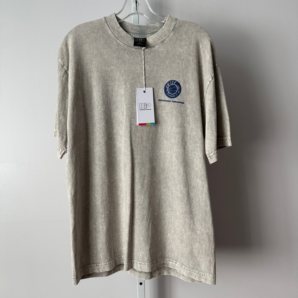 Driveway Paradise M Gray T-Shirt Juice There It Is Acid Wash Gorpcore Streetwear